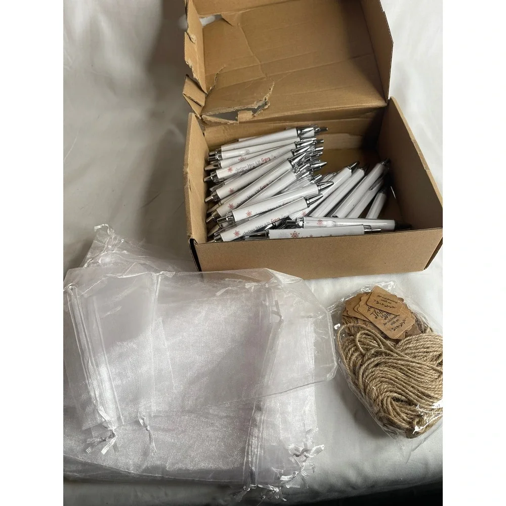 Qeeenar 50 Sets Baby Its Cold Outside Winter‎ Baby Shower Party Favors Pens Bags
